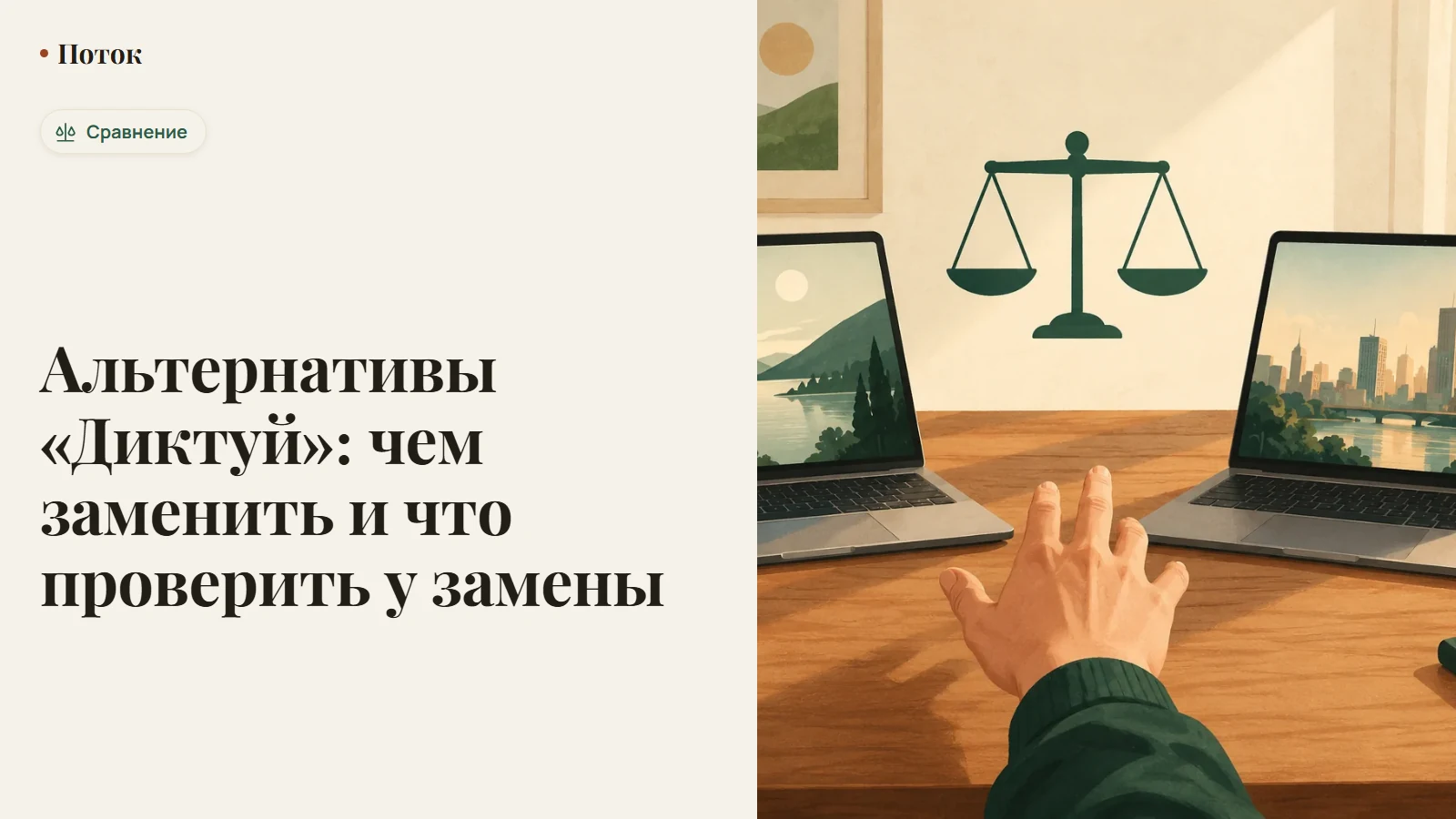 Поиск альтернативы «Диктуй»: список программ голосового ввода на экране ноутбука