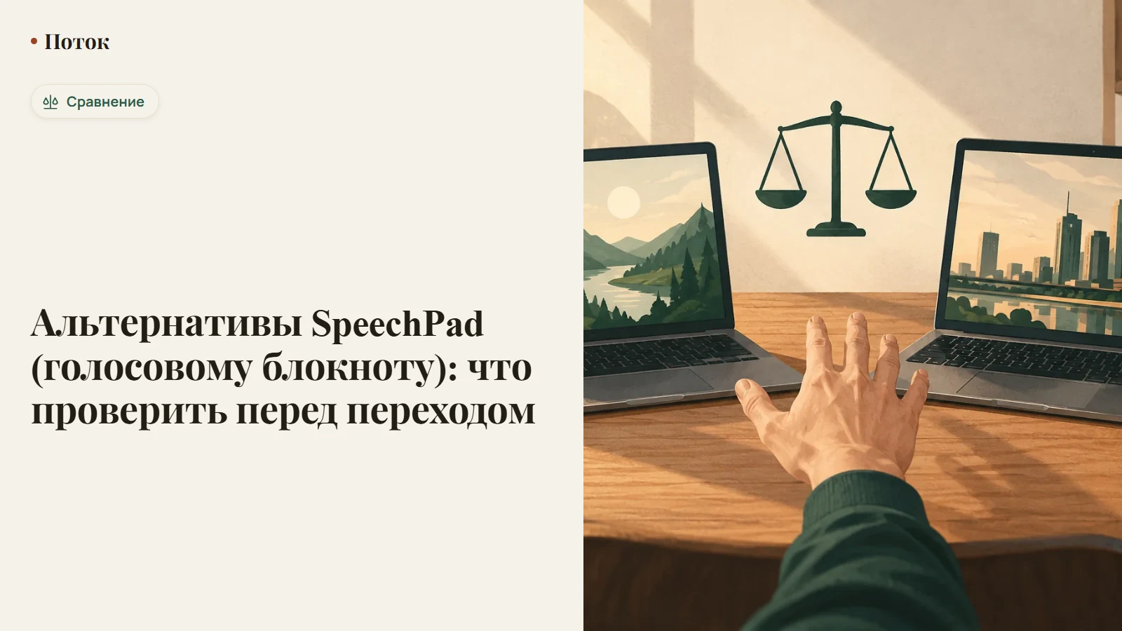 Альтернативы SpeechPad: окно браузера с голосовым блокнотом рядом со значком десктопного приложения