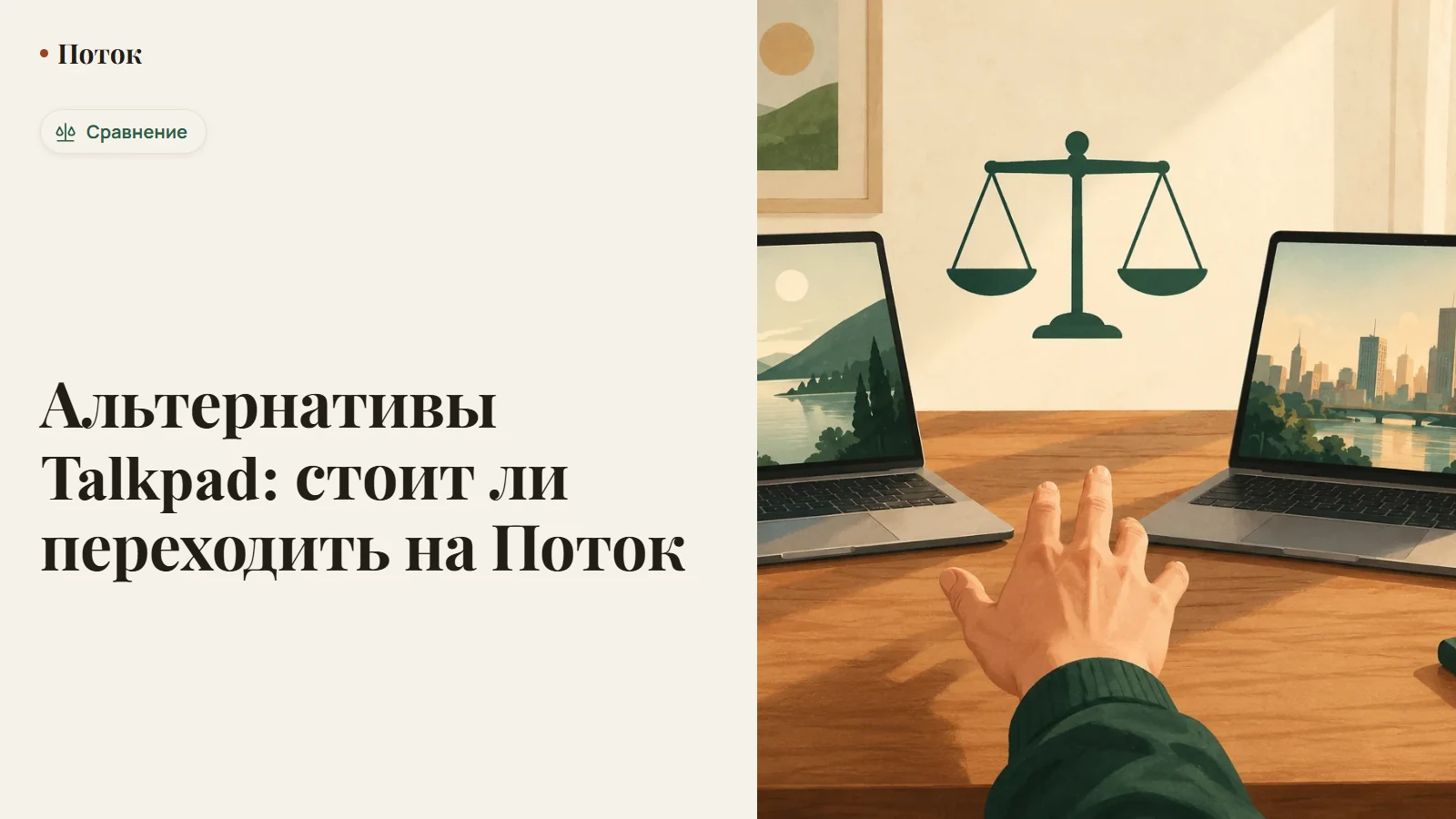 Сравнение альтернатив Talkpad: карточки программ голосового ввода на экране