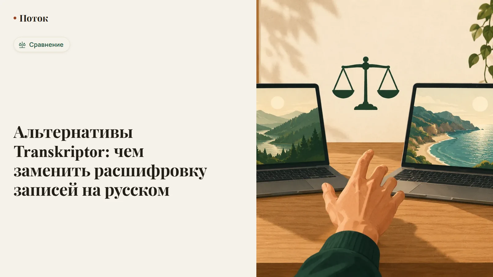 Альтернативы Transkriptor: значок загруженного аудиофайла рядом со значком расшифровки