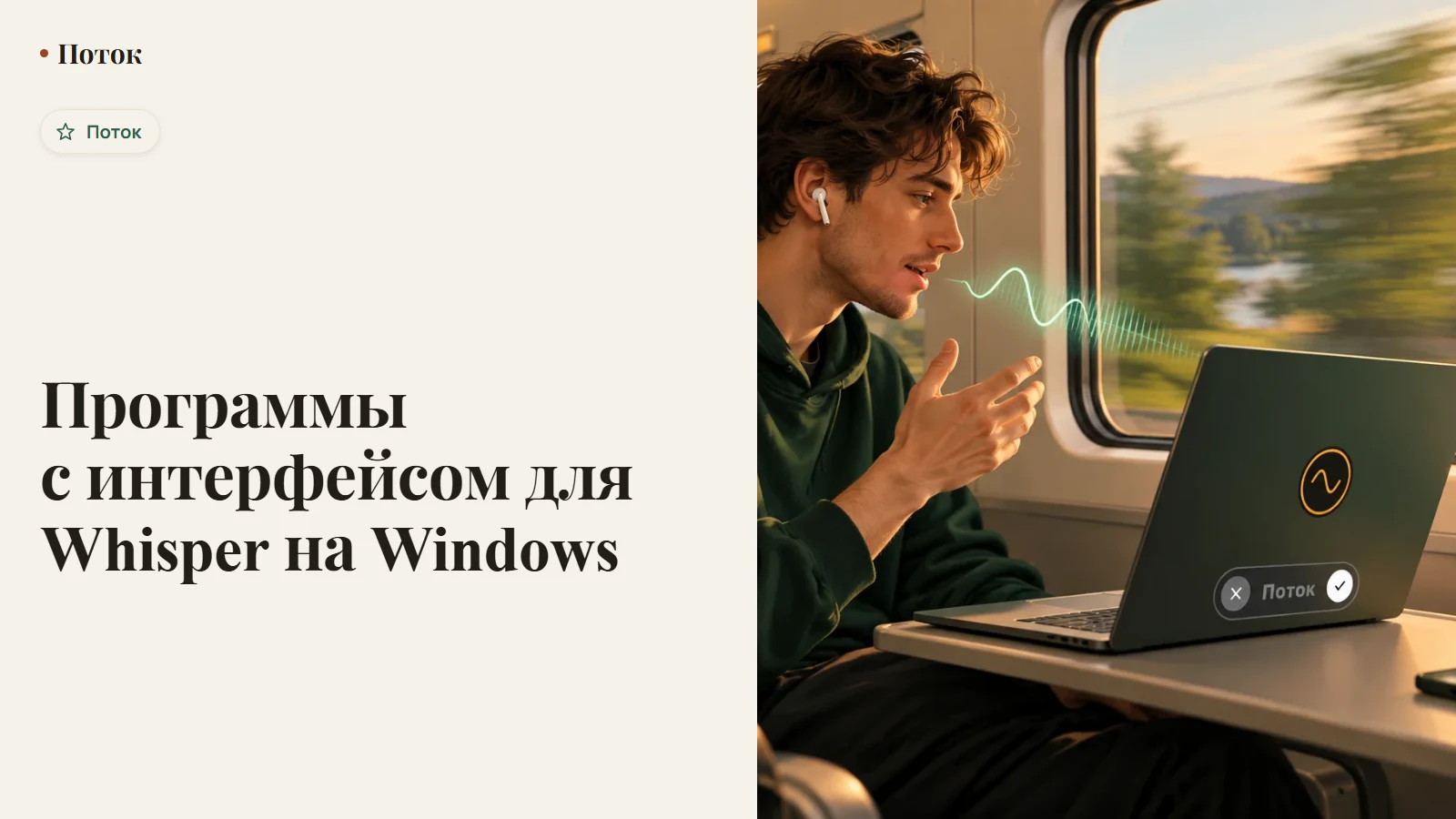 Программы с интерфейсом для Whisper на Windows