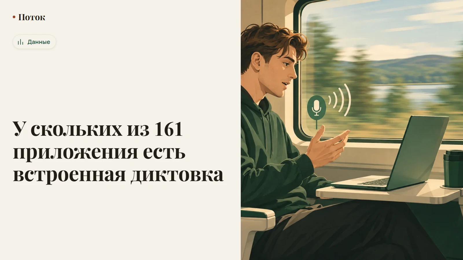 У скольких из 161 приложения есть встроенная диктовка