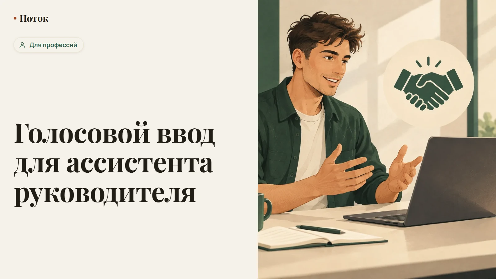 Голосовой ввод для ассистента руководителя