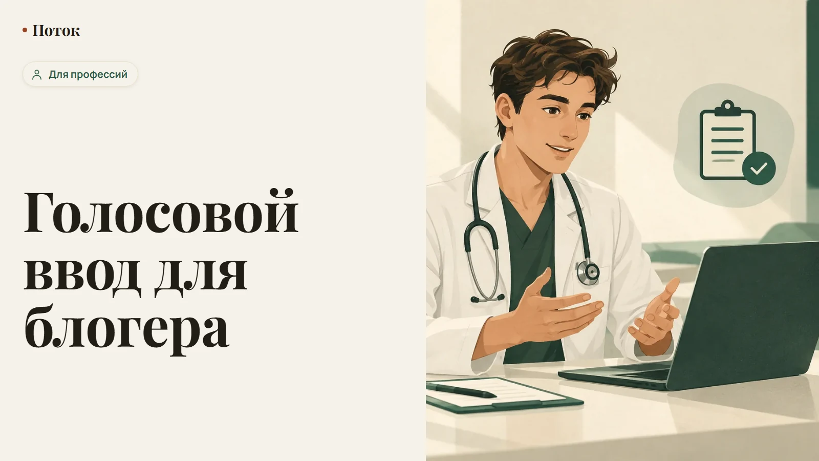 Голосовой ввод для блогера