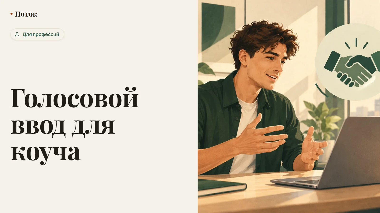 Голосовой ввод для коуча