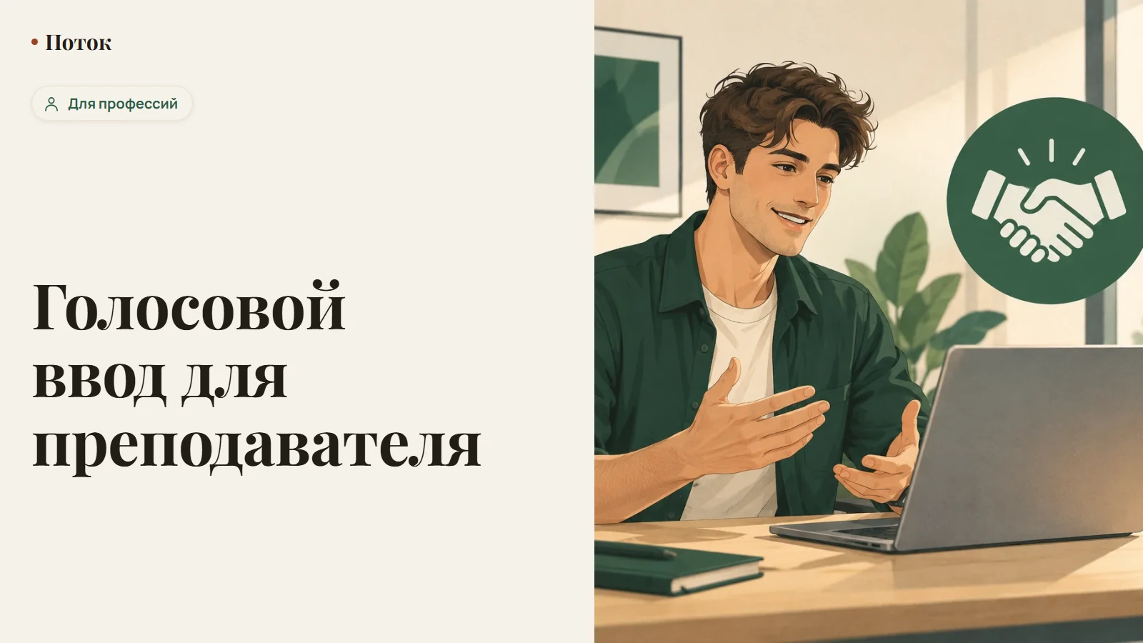 Голосовой ввод для преподавателя