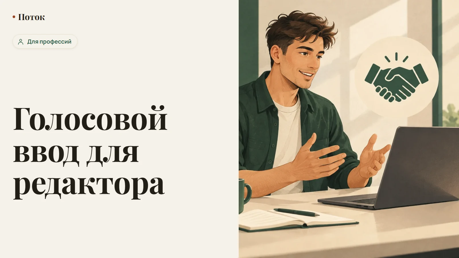 Голосовой ввод для редактора