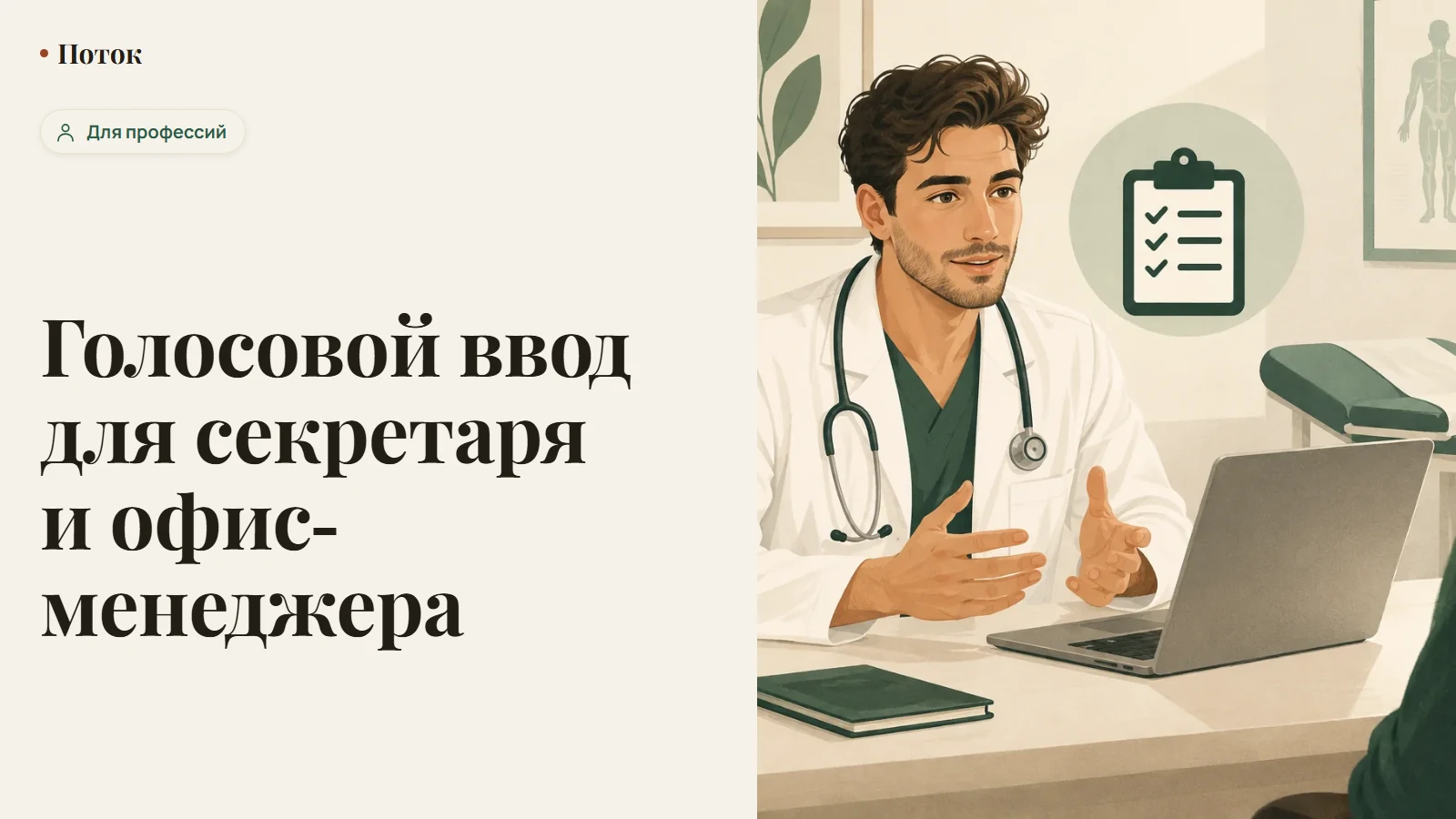 Голосовой ввод для секретаря и офис-менеджера