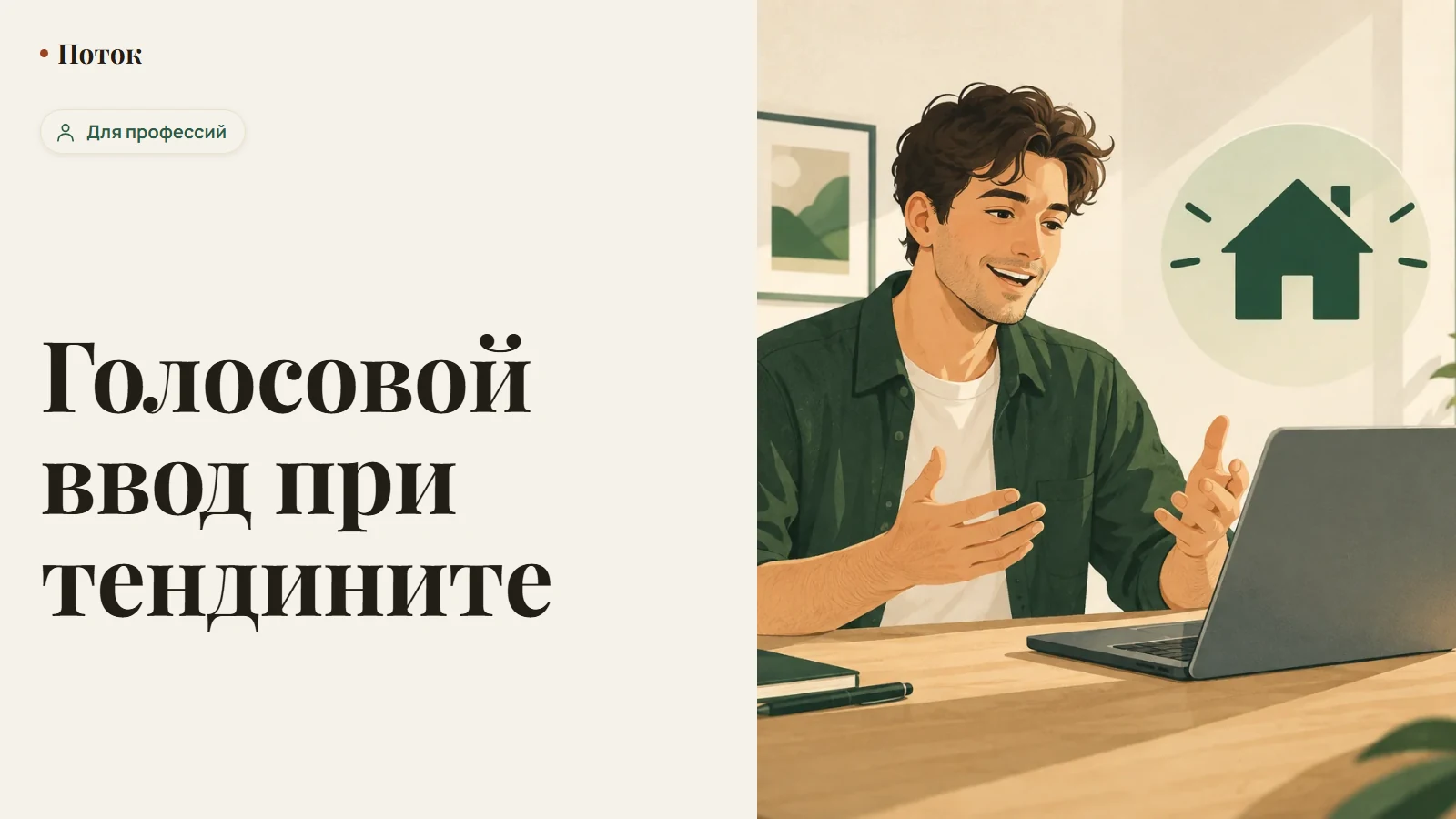 Голосовой ввод при тендините