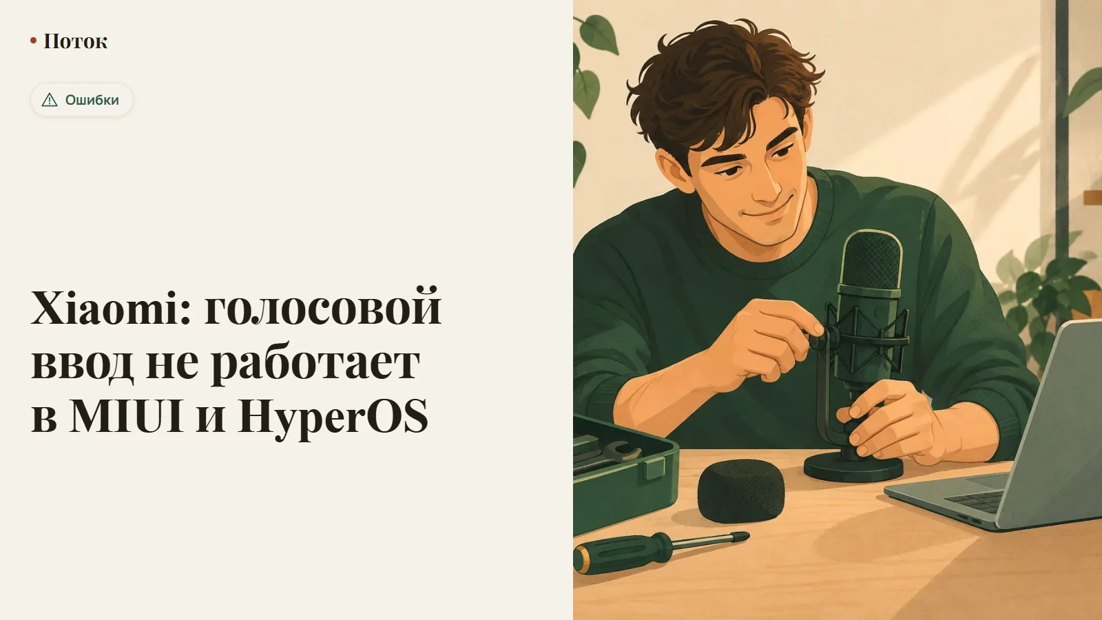 Xiaomi: голосовой ввод не работает в MIUI и HyperOS