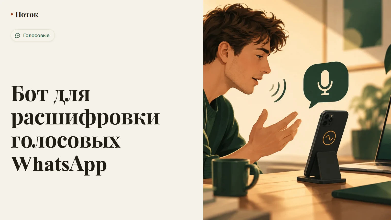 Бот для расшифровки голосовых WhatsApp
