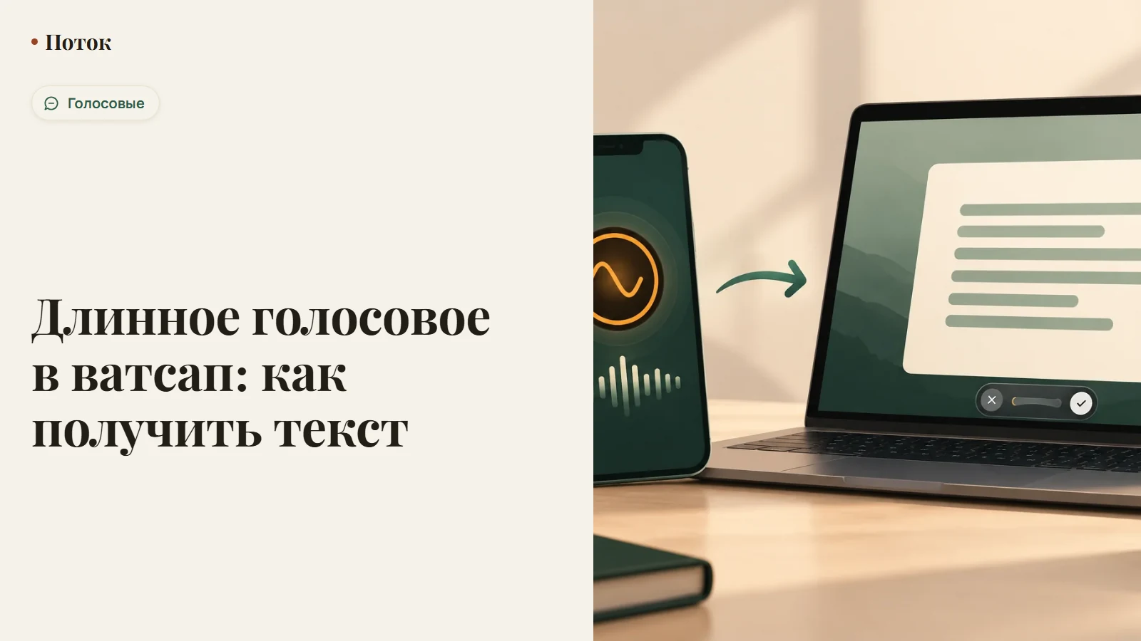Длинное голосовое в ватсап: как получить текст