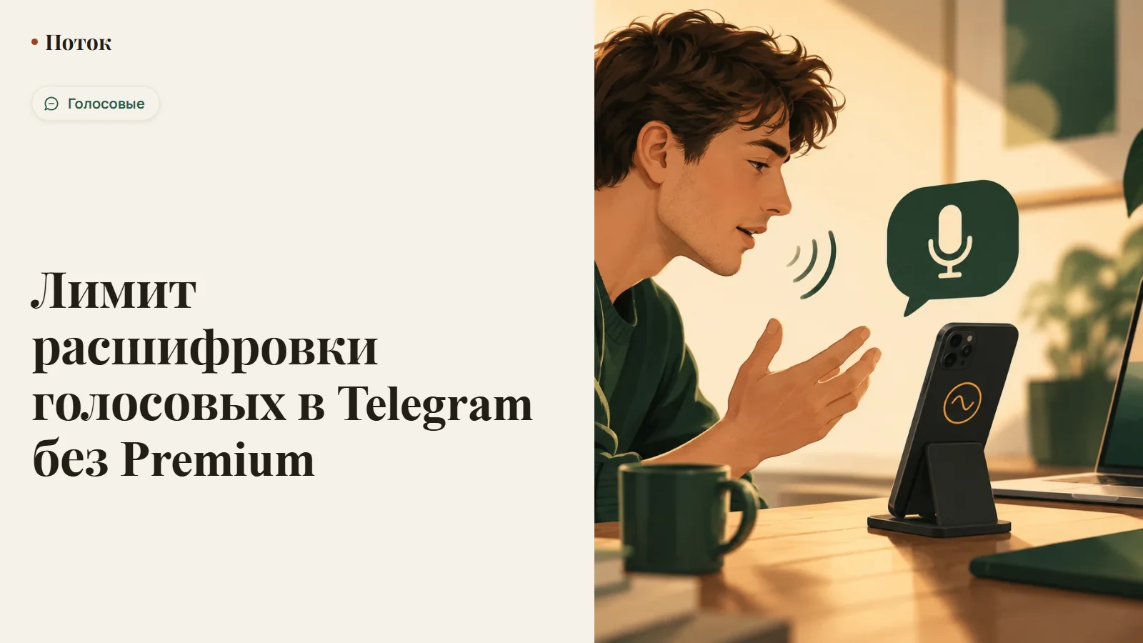 Лимит расшифровки голосовых в Telegram без Premium