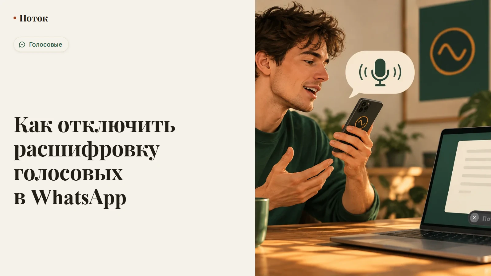 Как отключить расшифровку голосовых в WhatsApp