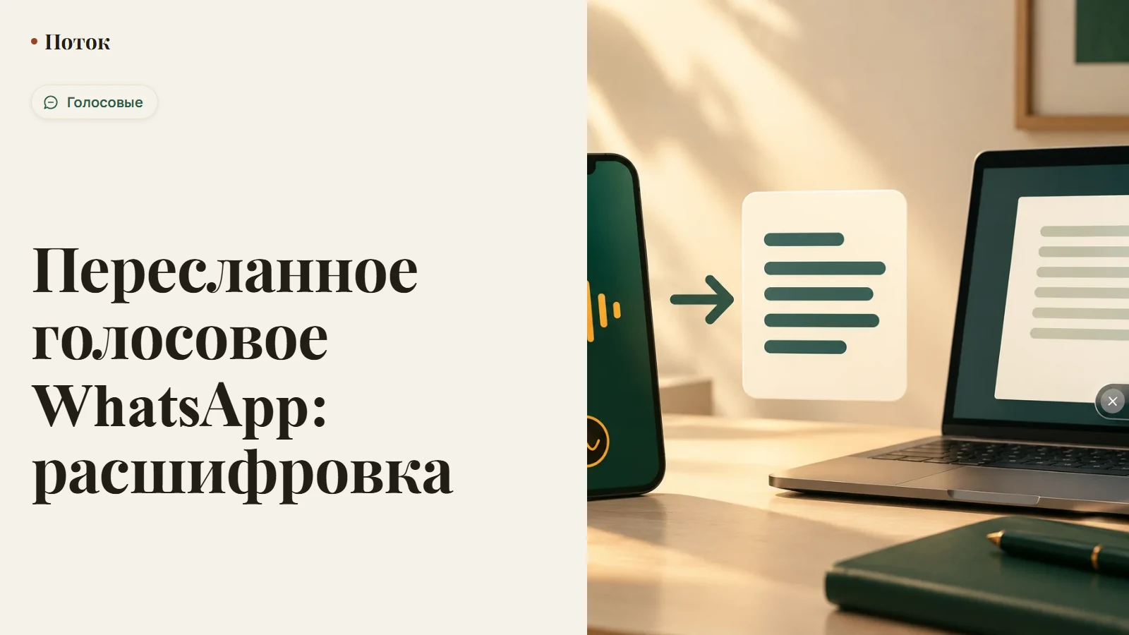 Пересланное голосовое WhatsApp: расшифровка
