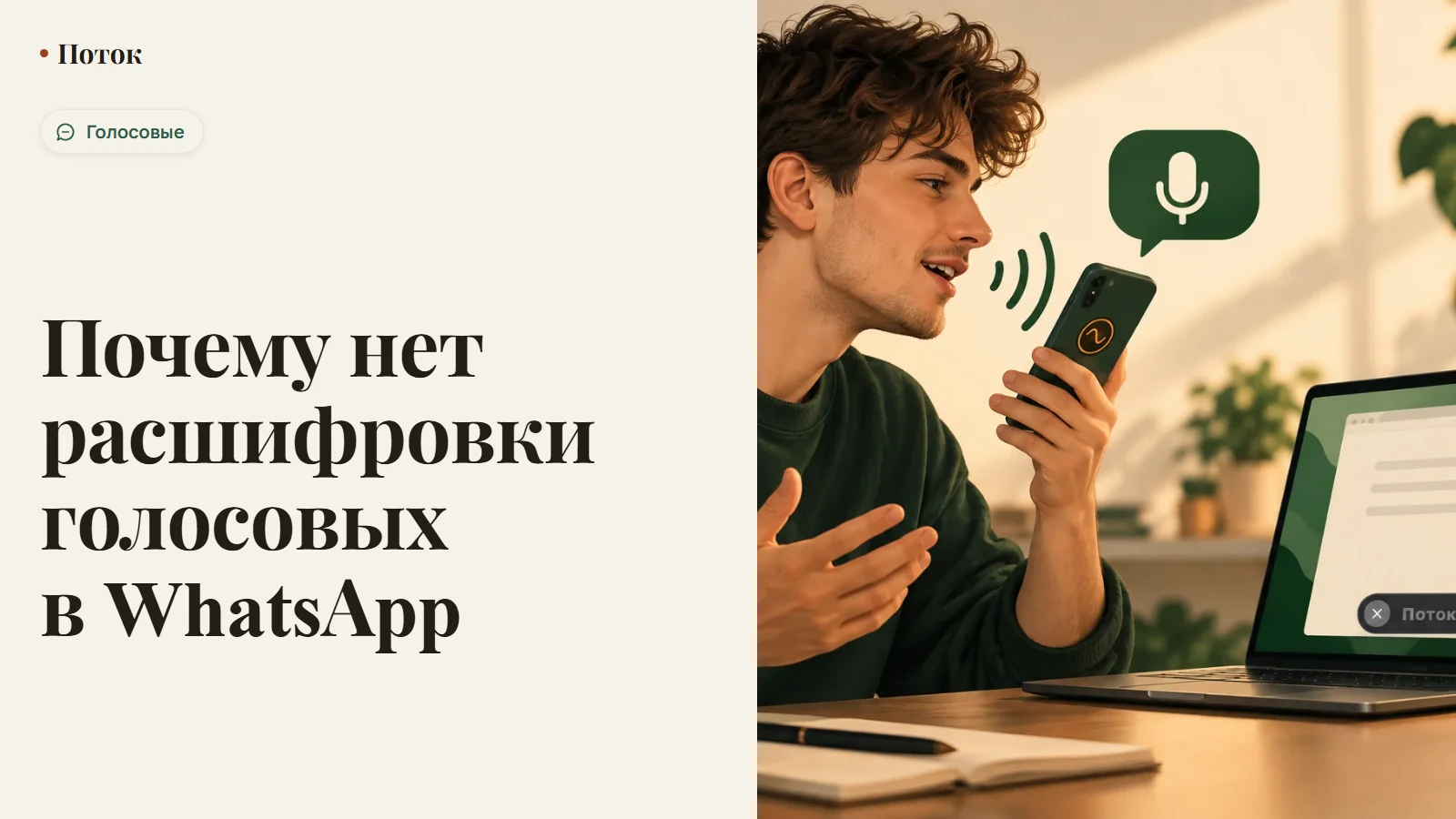 Почему нет расшифровки голосовых в WhatsApp