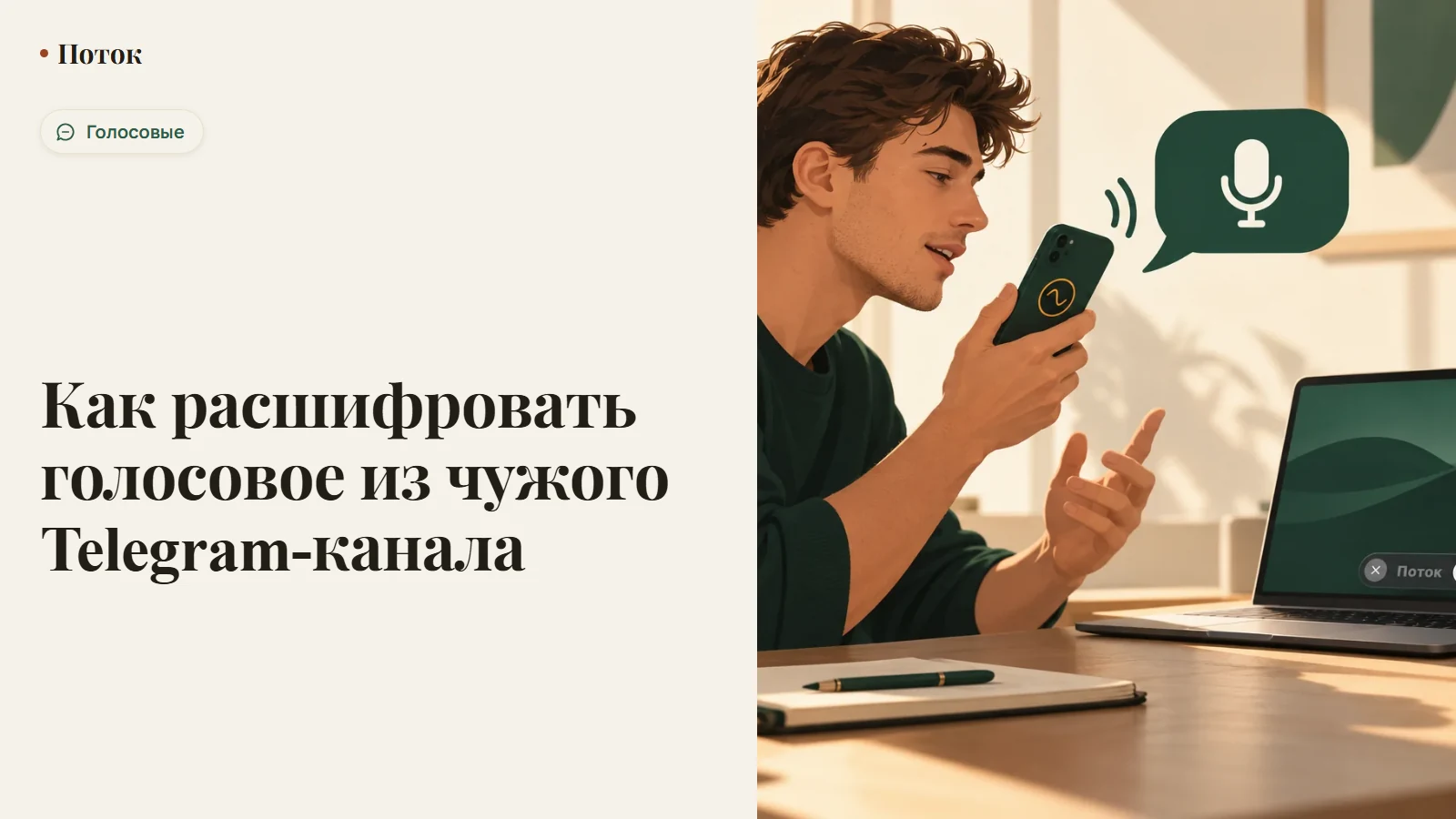 Как расшифровать голосовое из чужого Telegram-канала