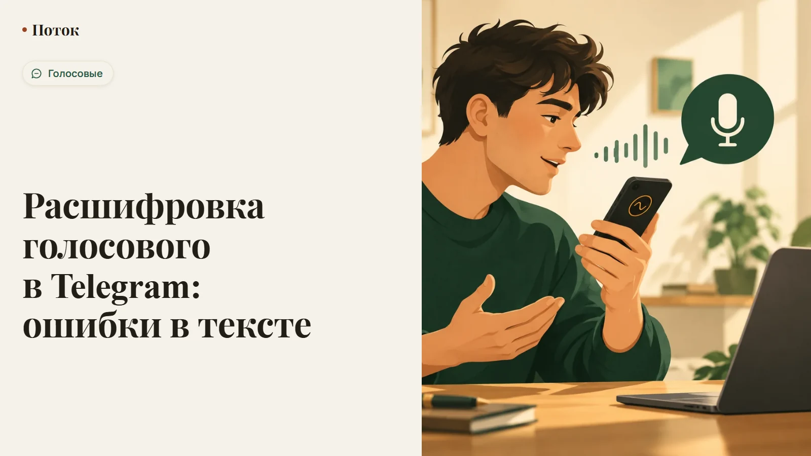 Расшифровка голосового в Telegram: ошибки в тексте