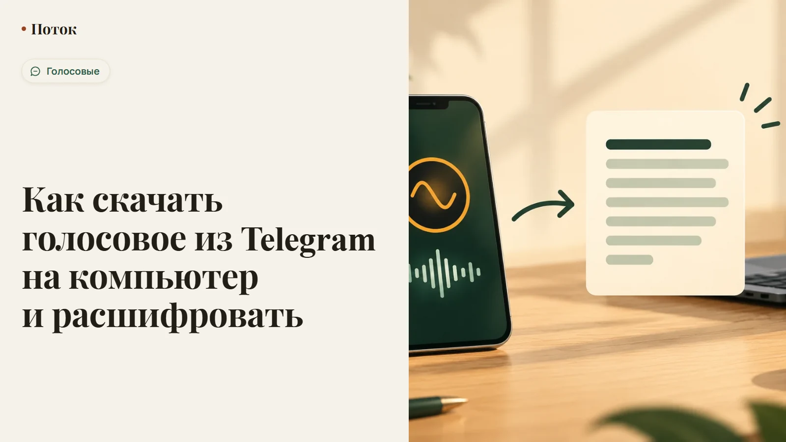 Как скачать голосовое из Telegram на компьютер и расшифровать