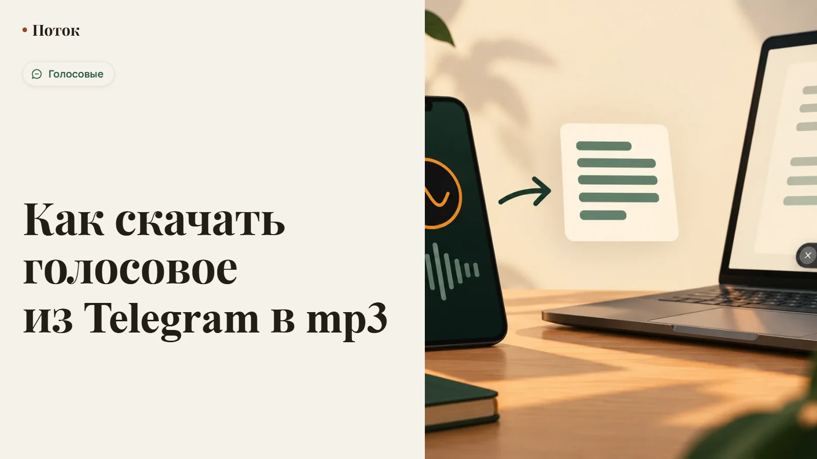 Как скачать голосовое из Telegram в mp3