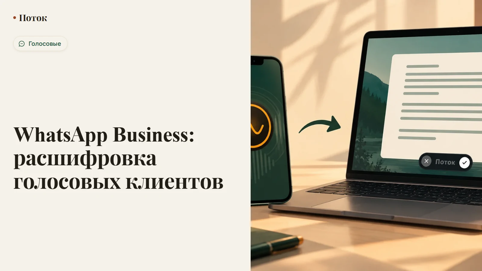 WhatsApp Business: расшифровка голосовых клиентов