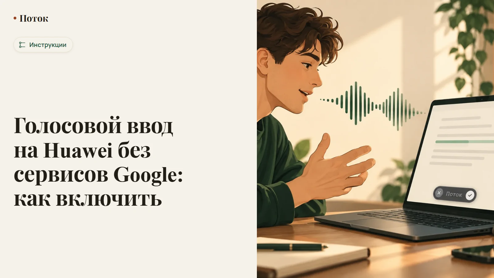 Голосовой ввод на Huawei без сервисов Google: как включить