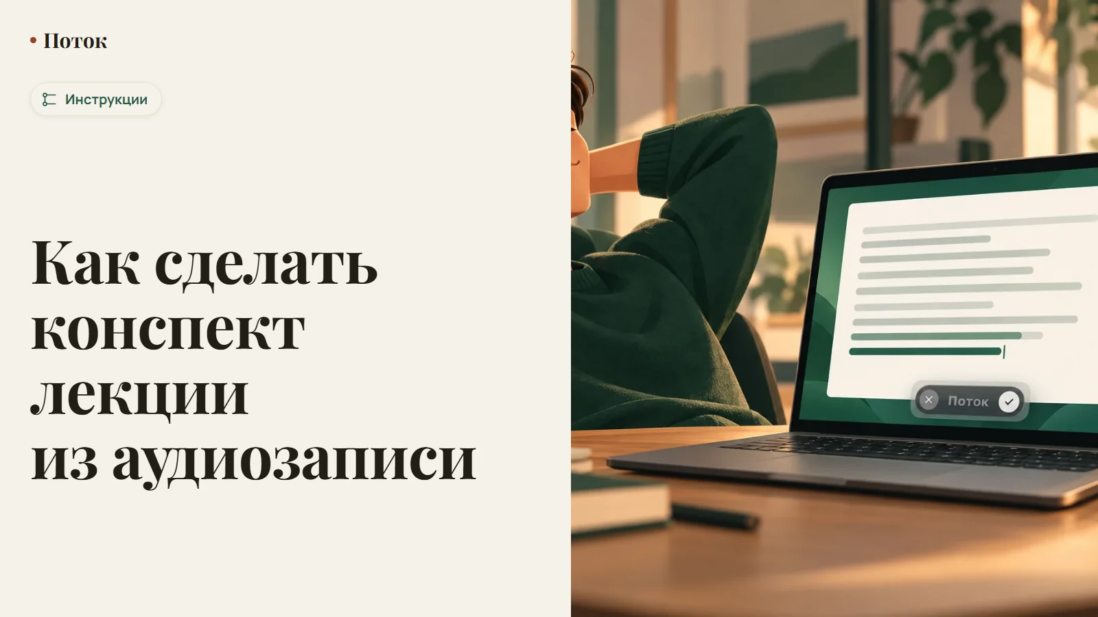 Как сделать конспект лекции из аудиозаписи