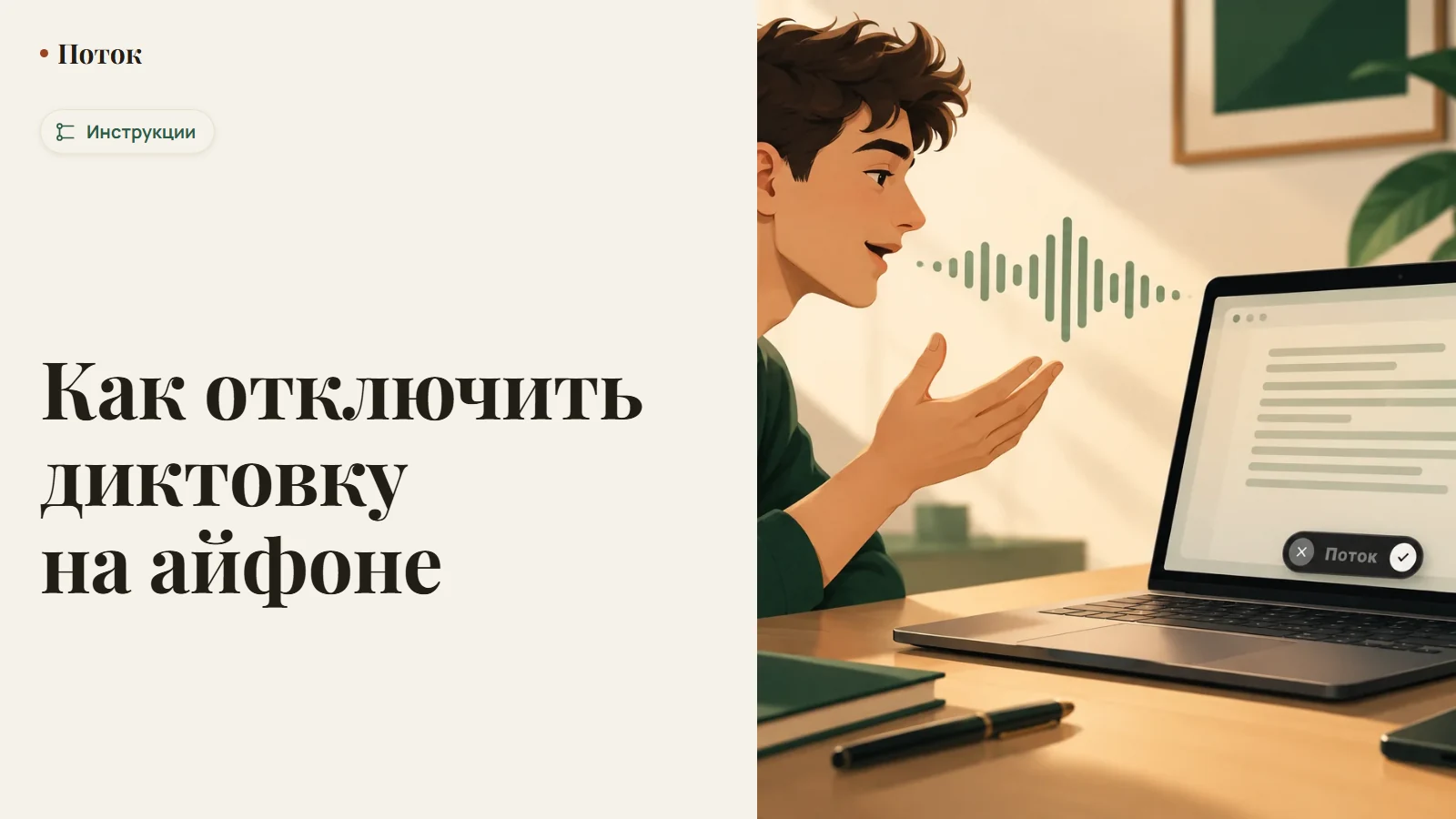 Как отключить диктовку на айфоне