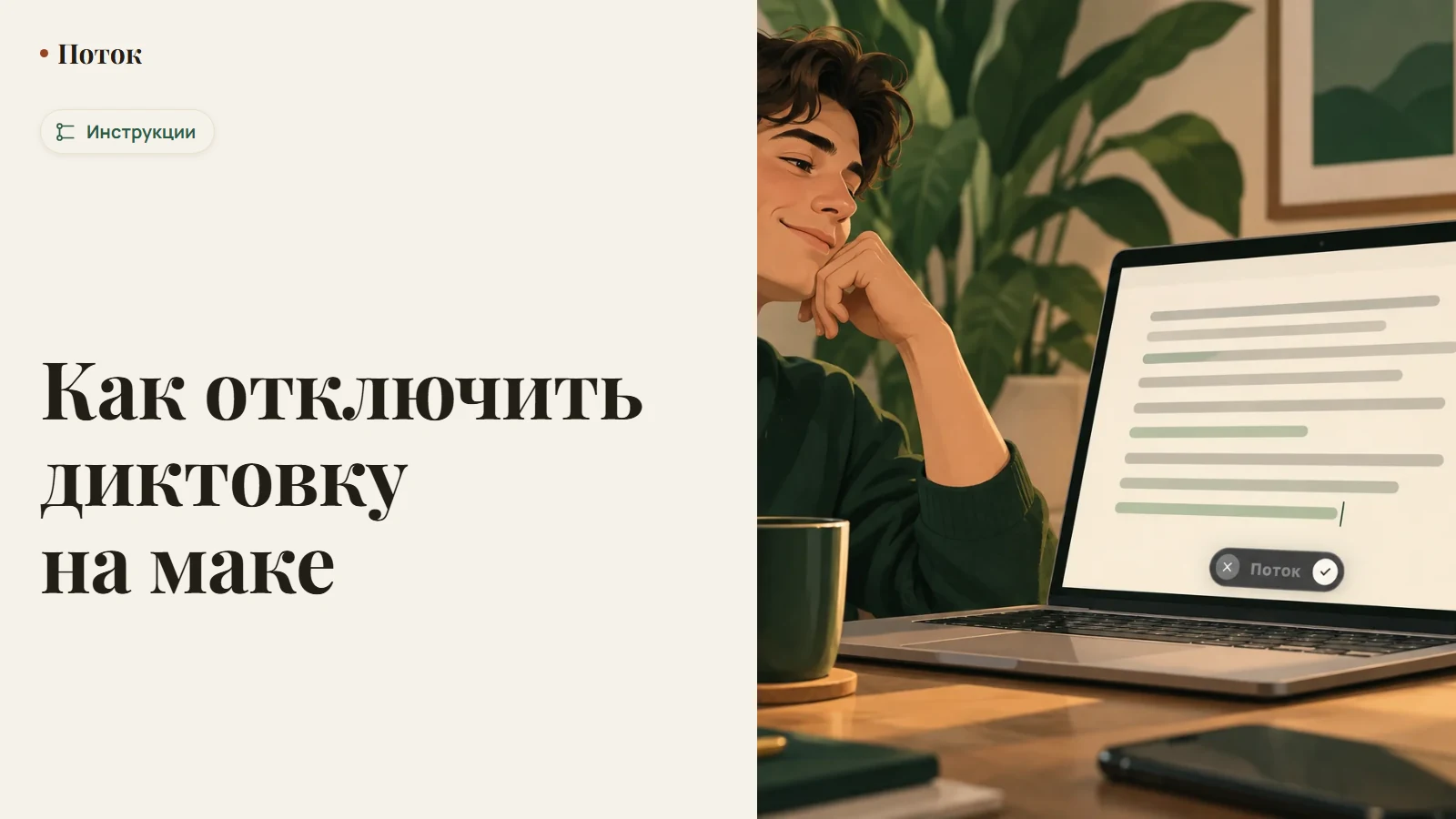 Как отключить диктовку на маке