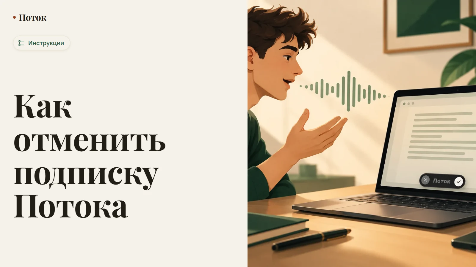 Как отменить подписку Потока