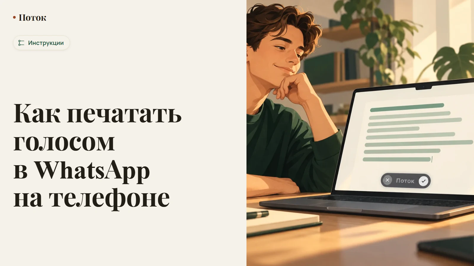 Как печатать голосом в WhatsApp на телефоне