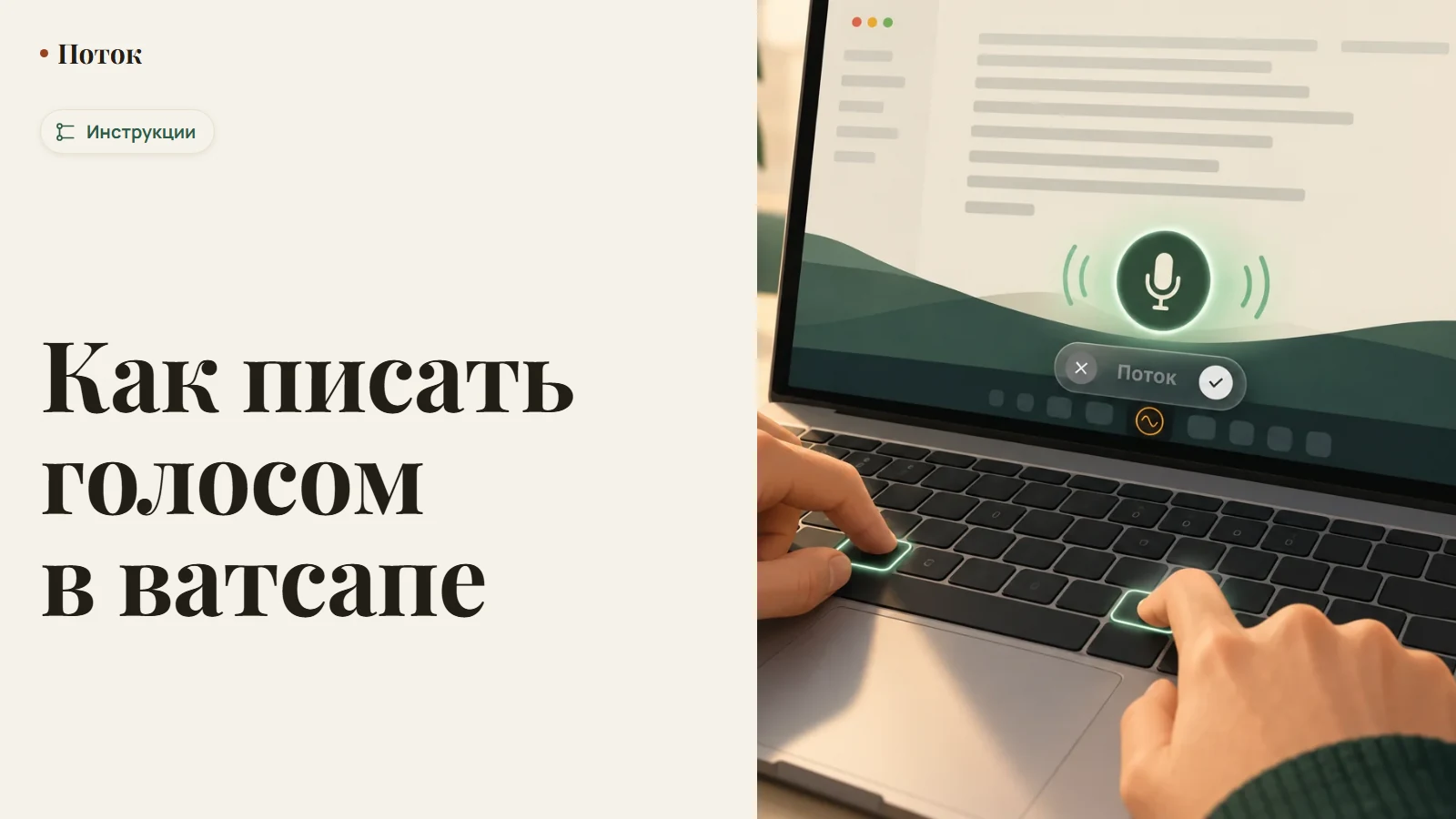 Как писать голосом в ватсапе