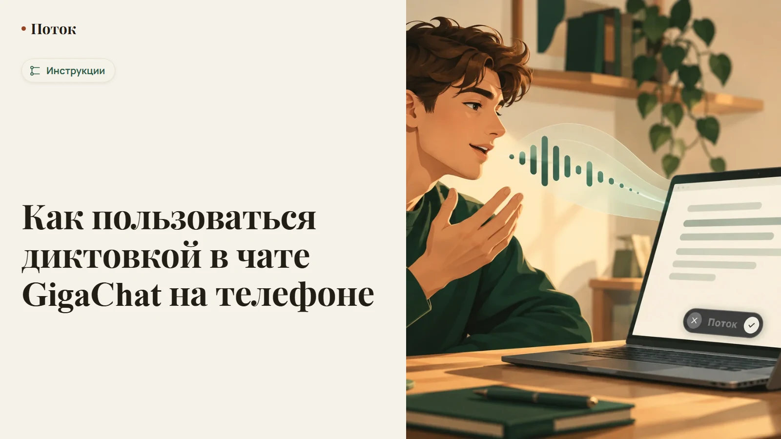 Как пользоваться диктовкой в чате GigaChat на телефоне