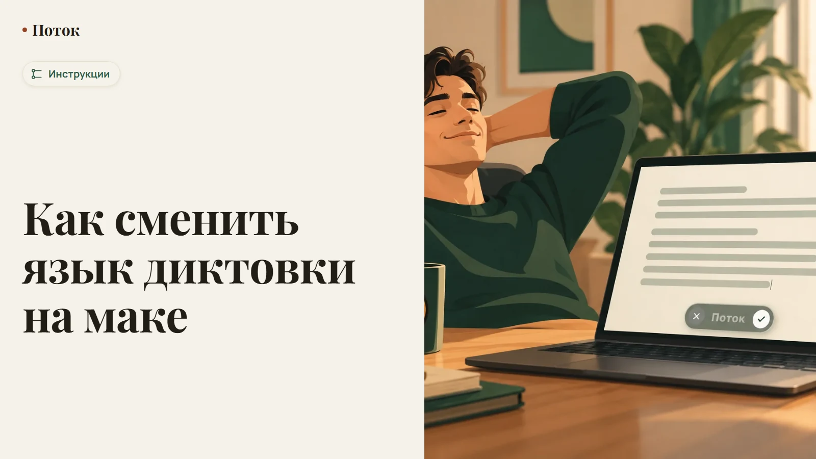 Как сменить язык диктовки на маке