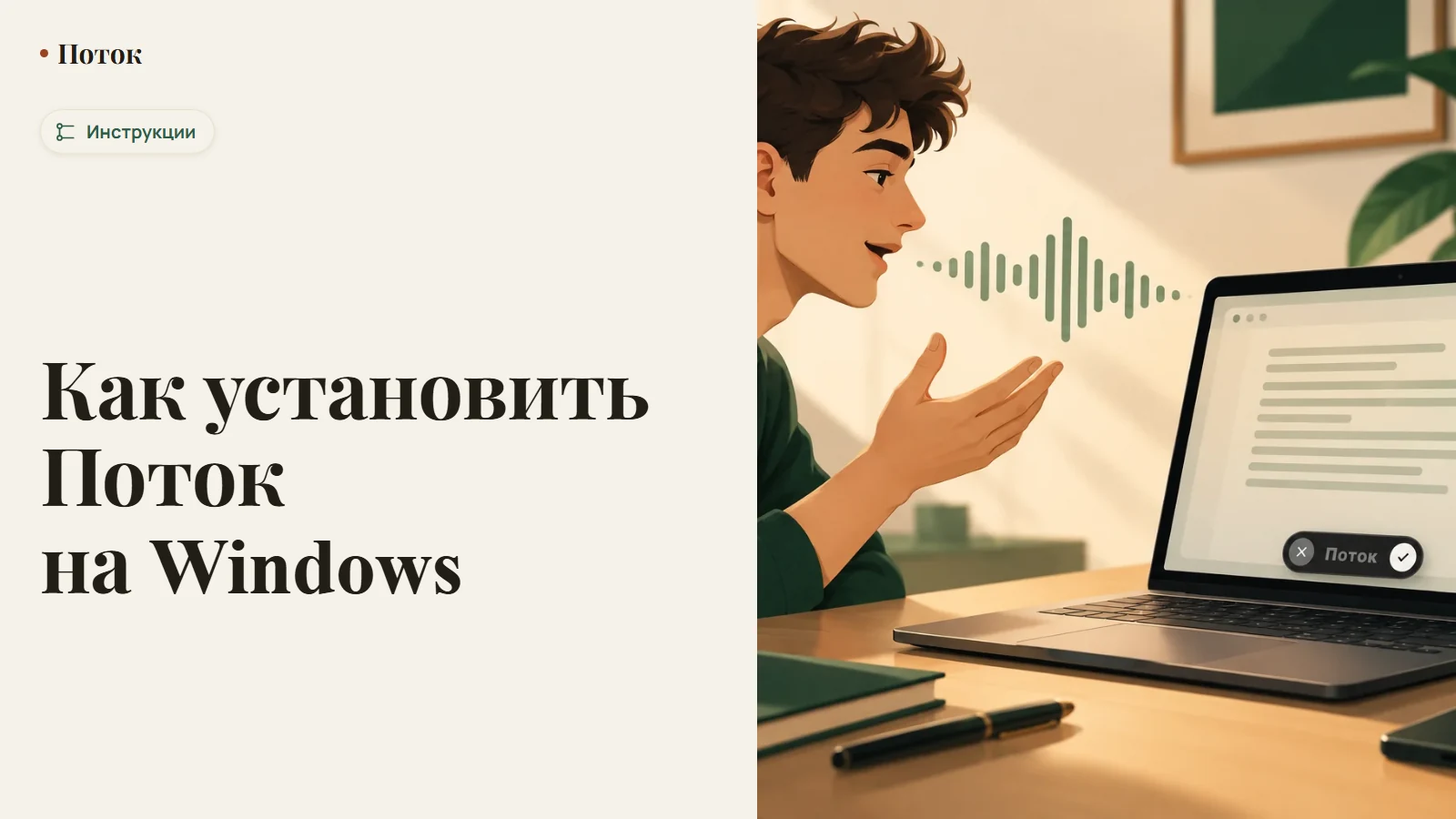 Как установить Поток на Windows