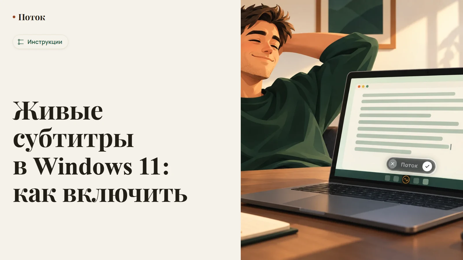Живые субтитры в Windows 11: как включить
