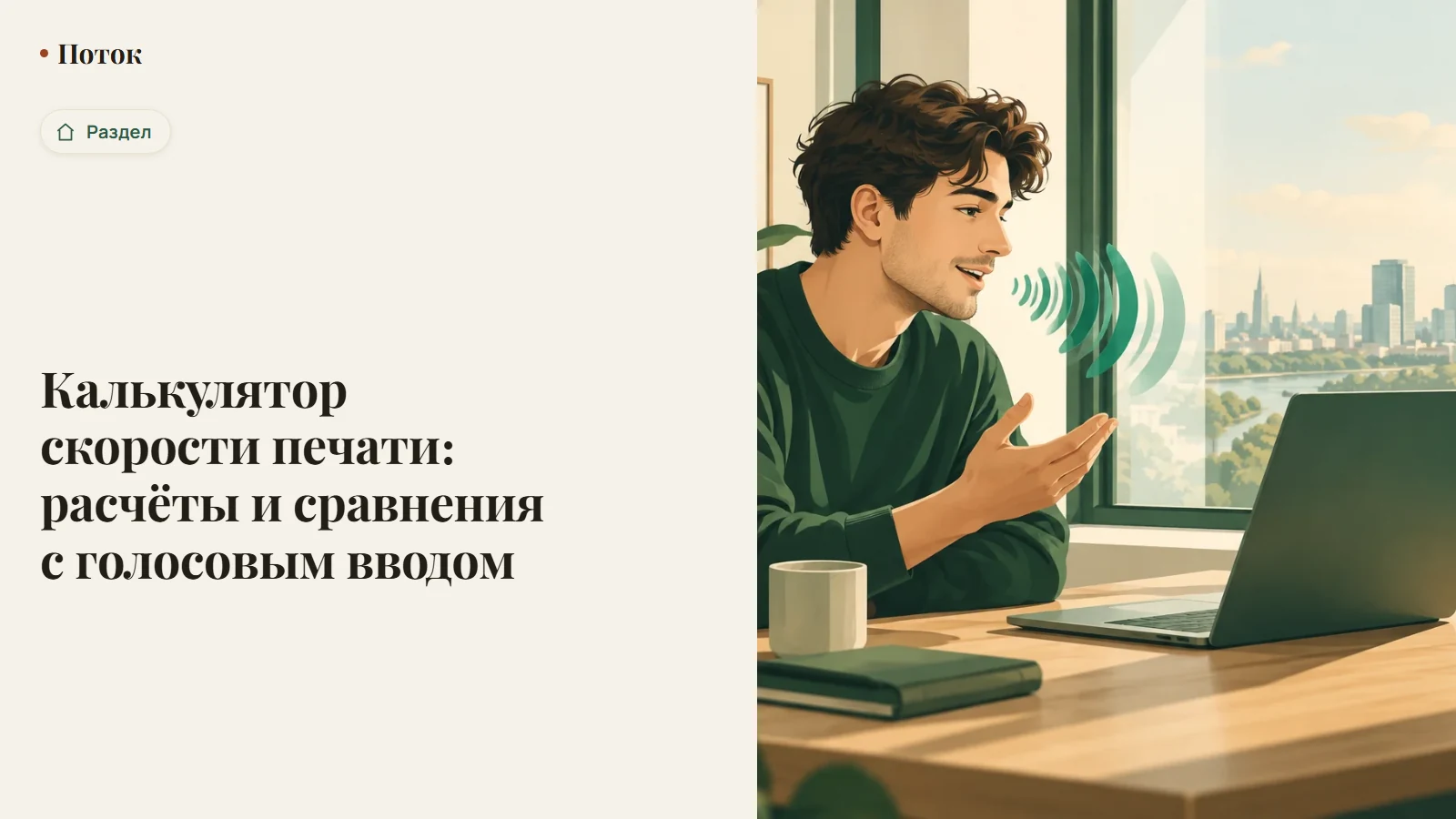 Калькулятор скорости печати: расчёты и сравнения с голосовым вводом