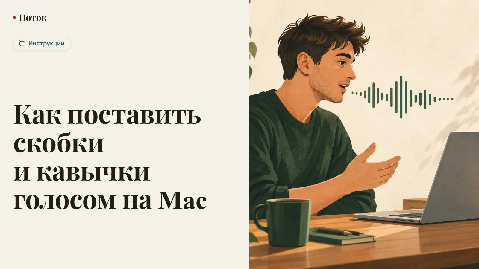 Как поставить скобки и кавычки голосом на Mac