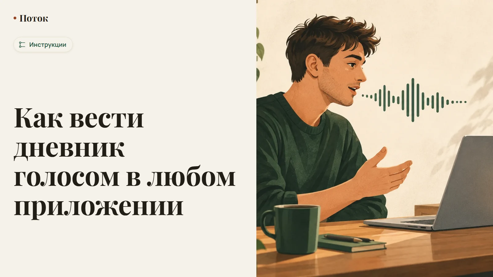 Как вести дневник голосом в любом приложении