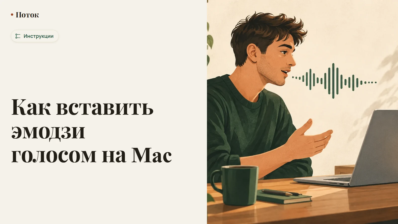 Как вставить эмодзи голосом на Mac