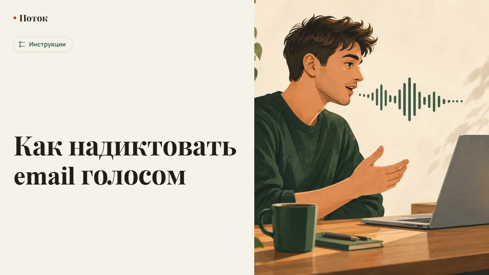 Как надиктовать email голосом
