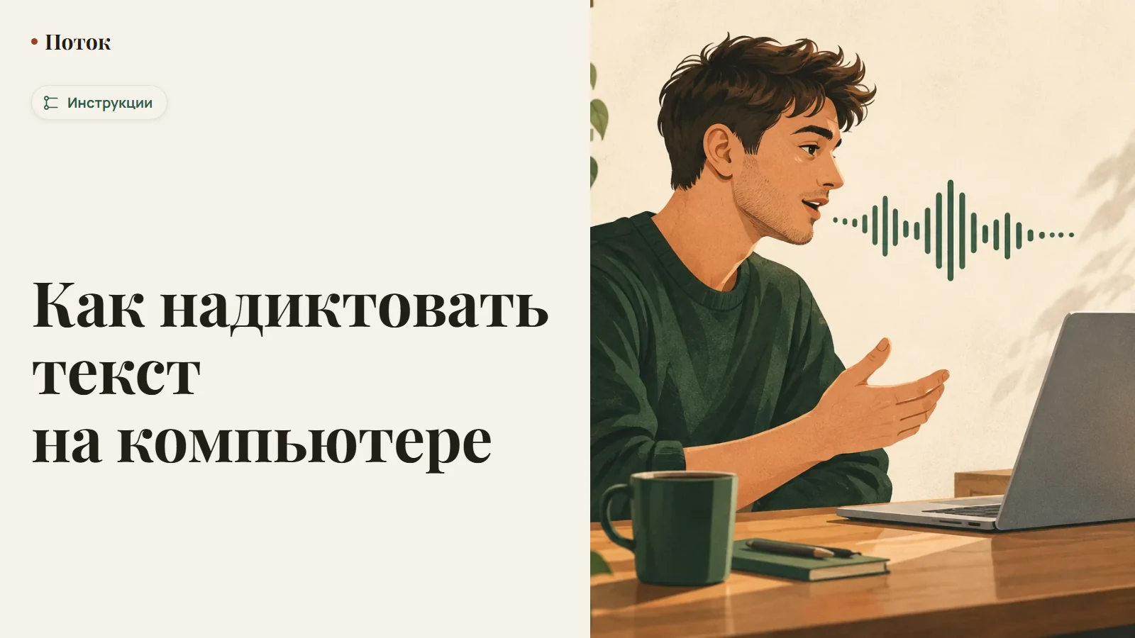 Как надиктовать текст на компьютере