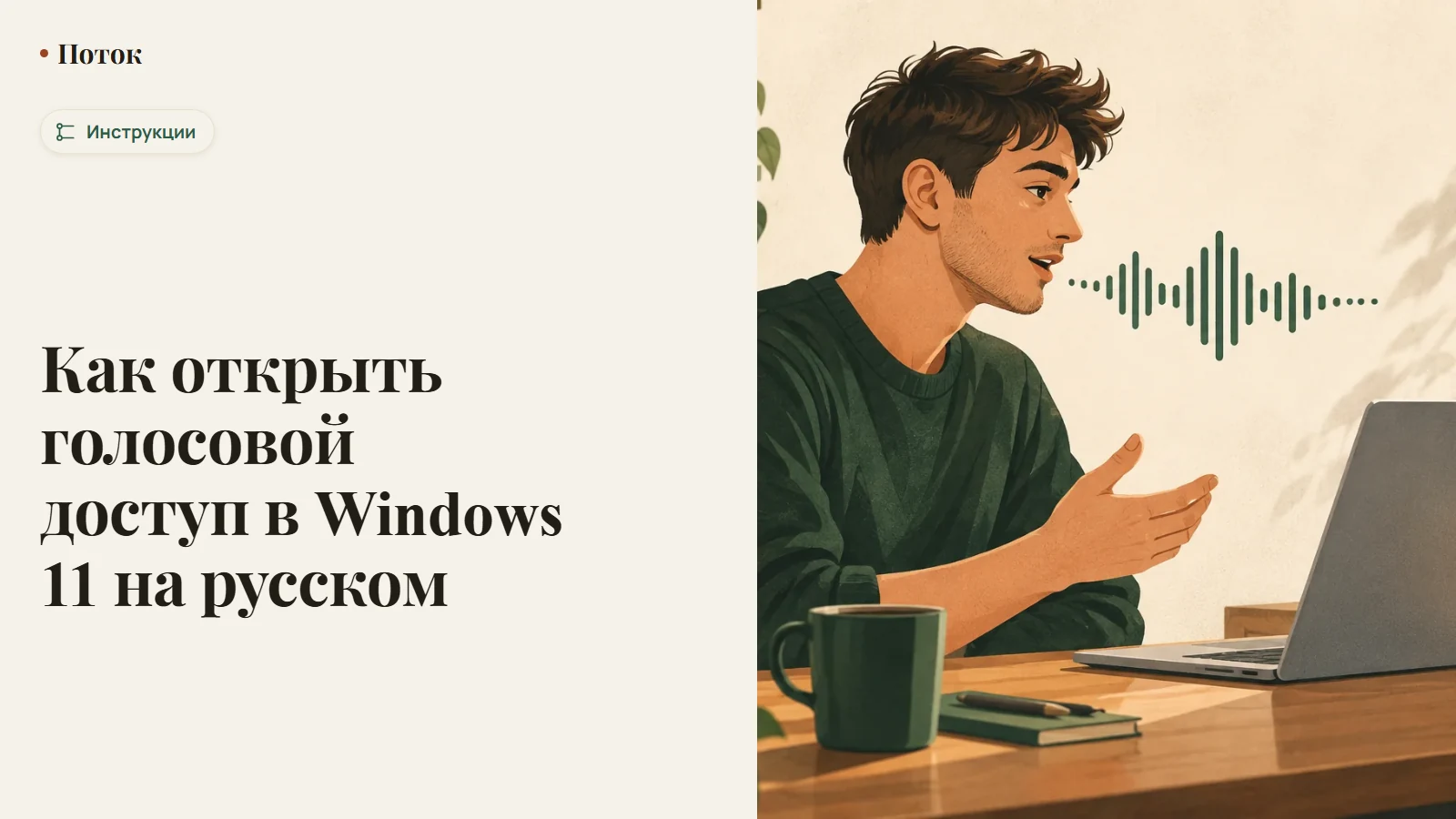 Как открыть голосовой доступ в Windows 11 на русском