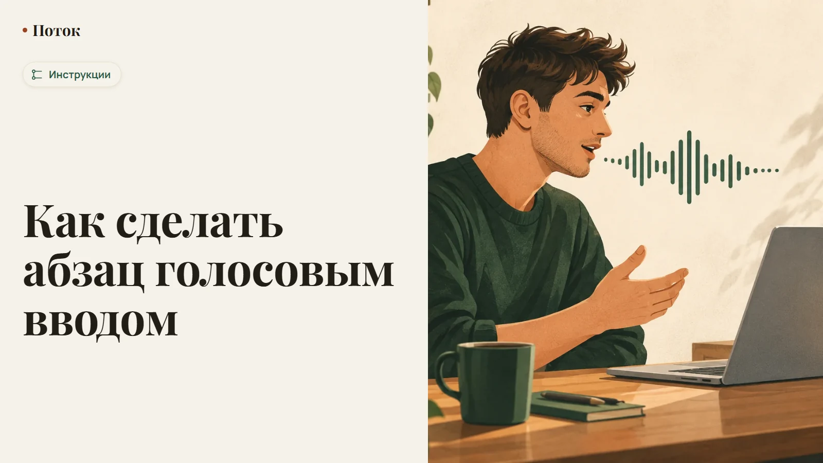 Как сделать абзац голосовым вводом