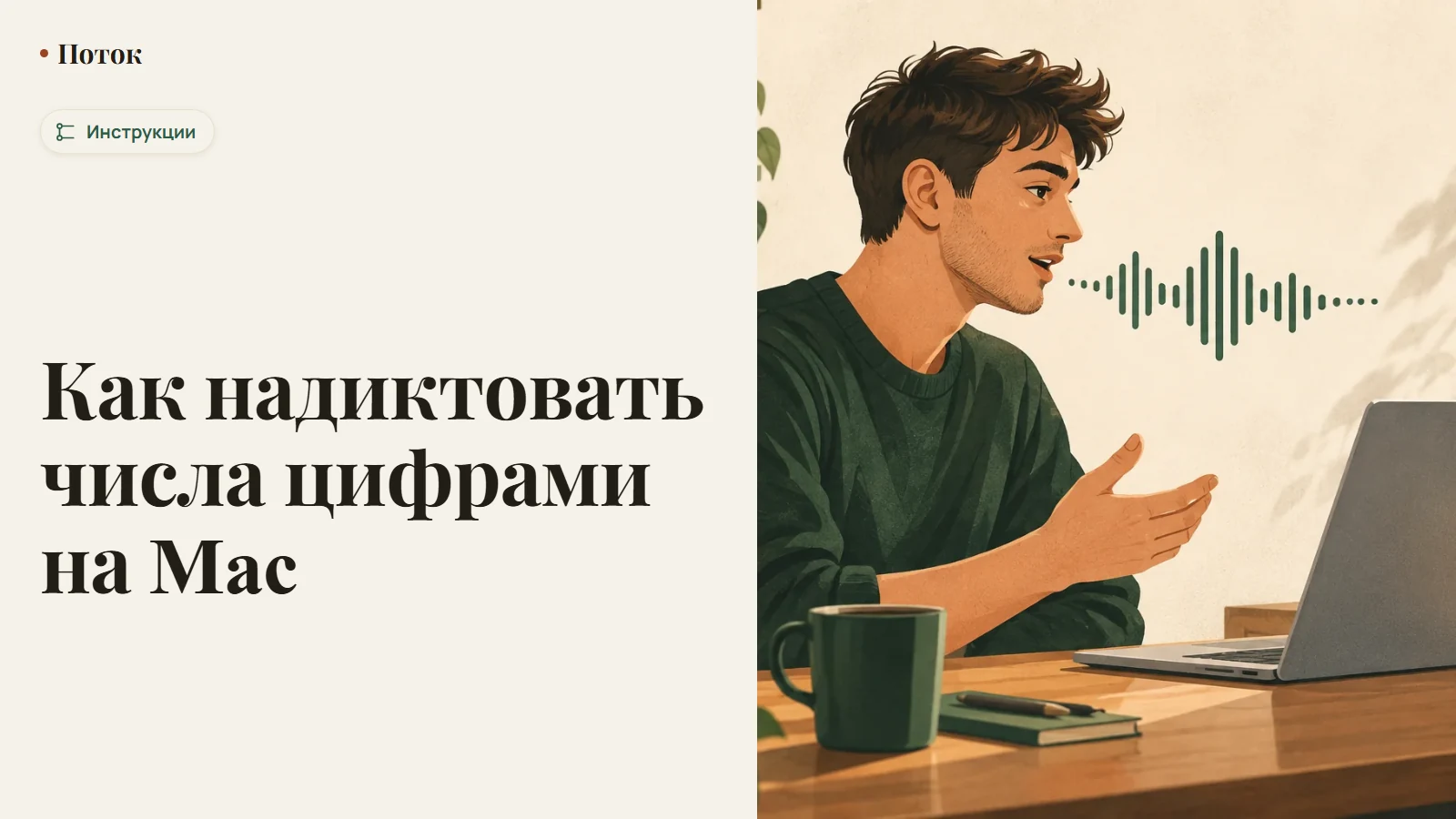 Как надиктовать числа цифрами на Mac