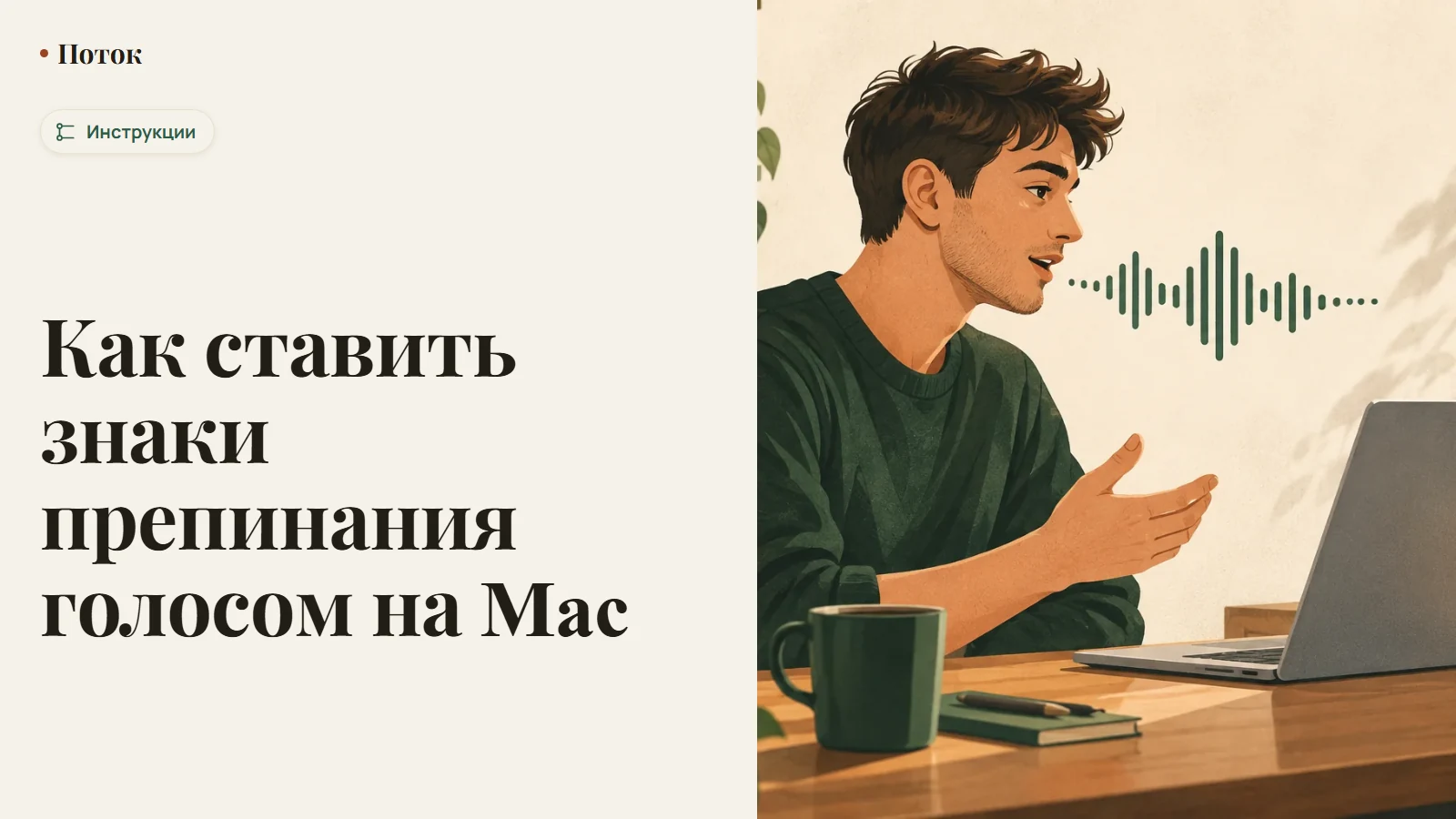 Как ставить знаки препинания голосом на Mac