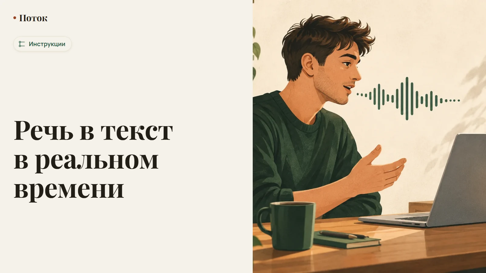 Речь в текст в реальном времени