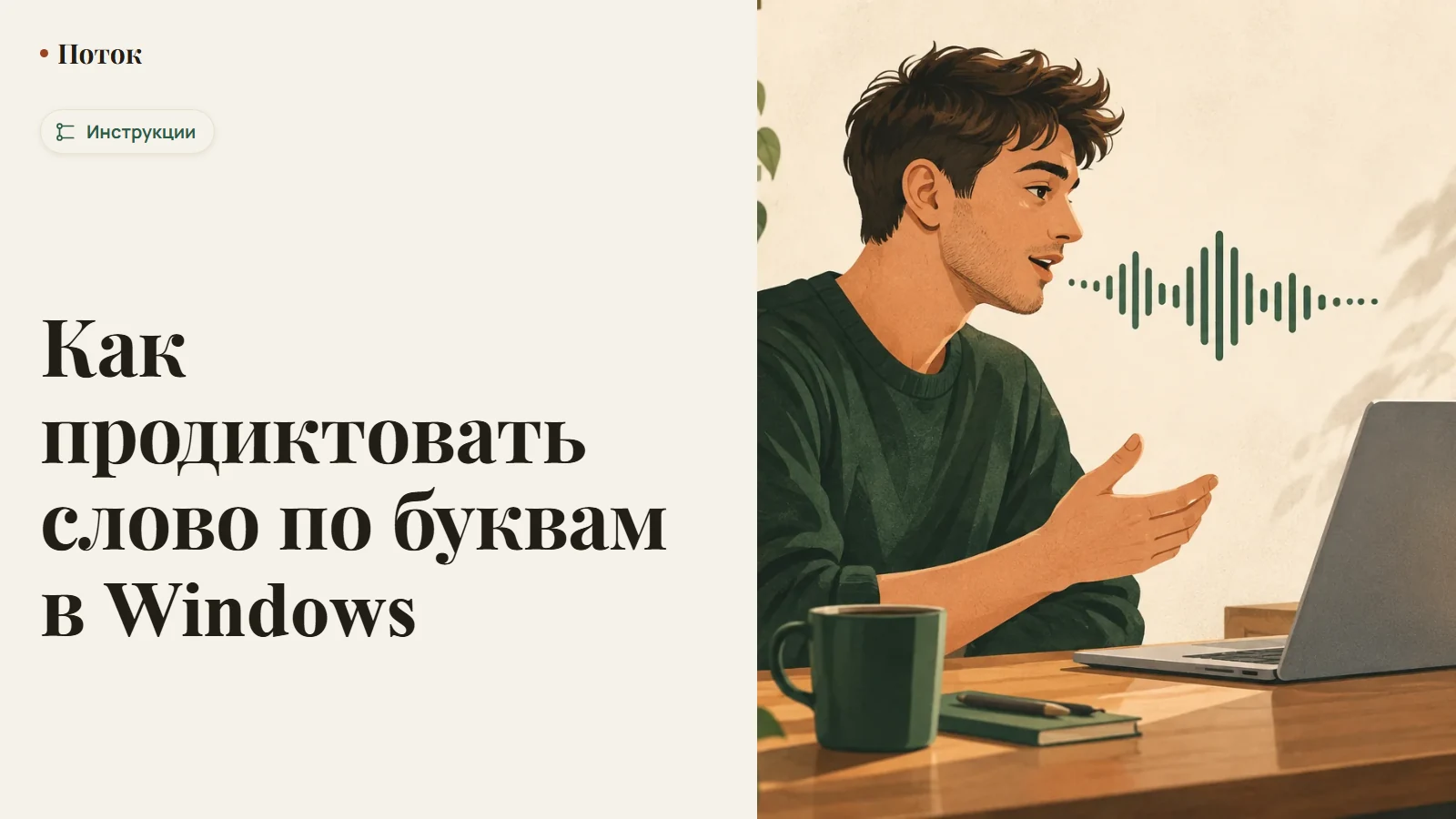 Как продиктовать слово по буквам в Windows