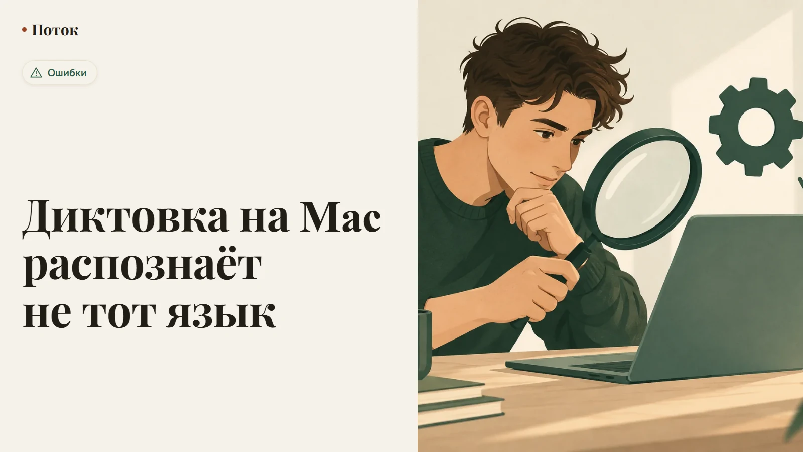 Диктовка на Mac распознаёт не тот язык