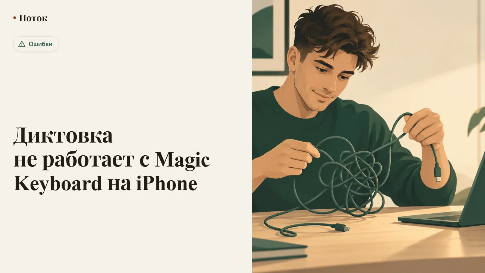 Диктовка не работает с Magic Keyboard на iPhone